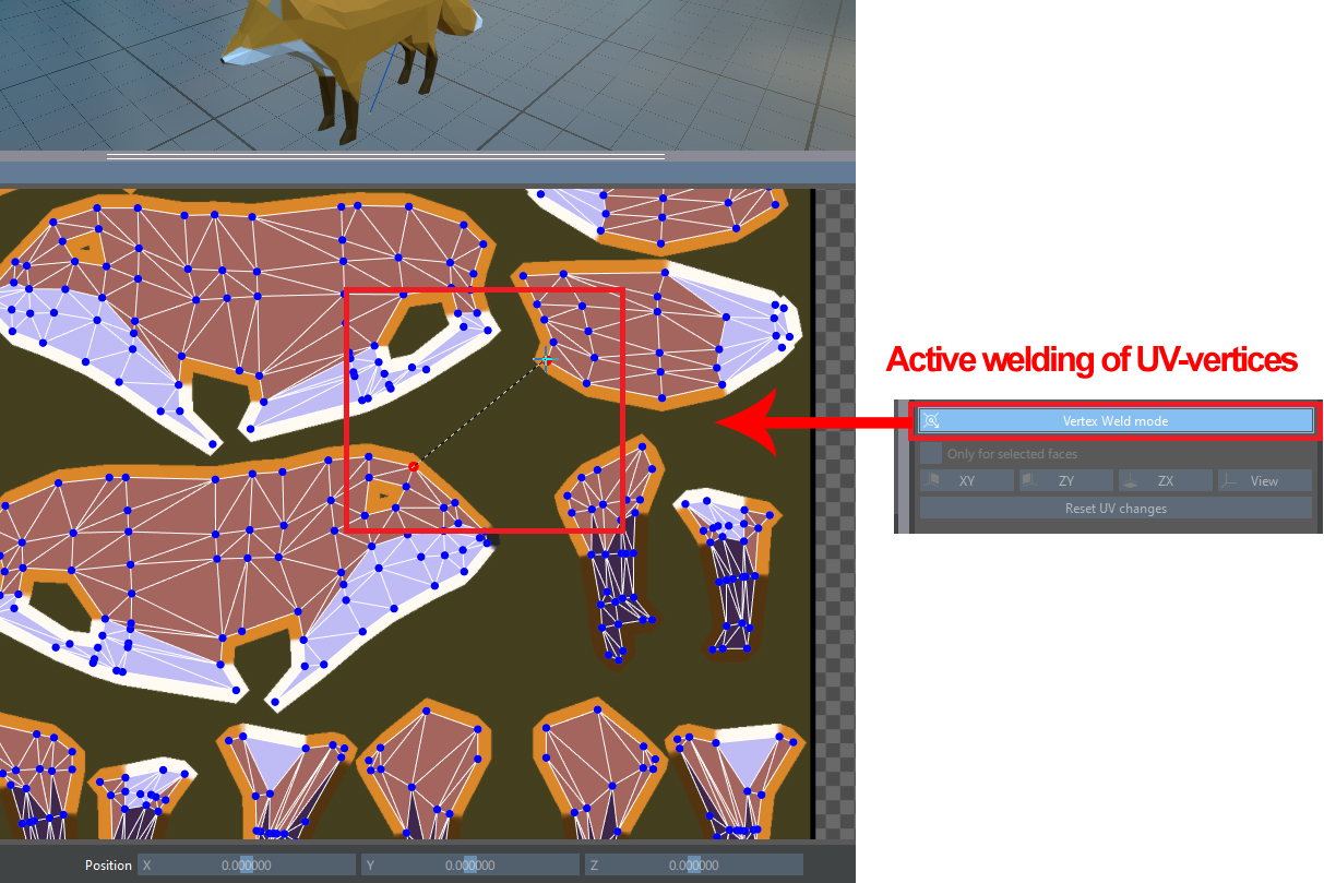 UV Map Vertex Mode